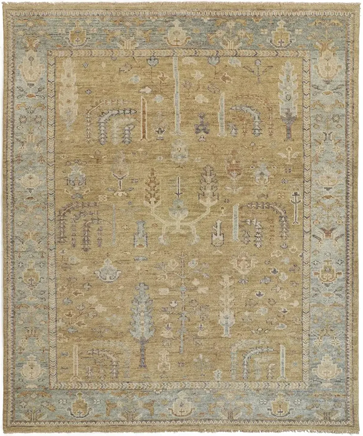 Carrington 6501F Gold/Blue/Gray 2'6" x 8' Rug