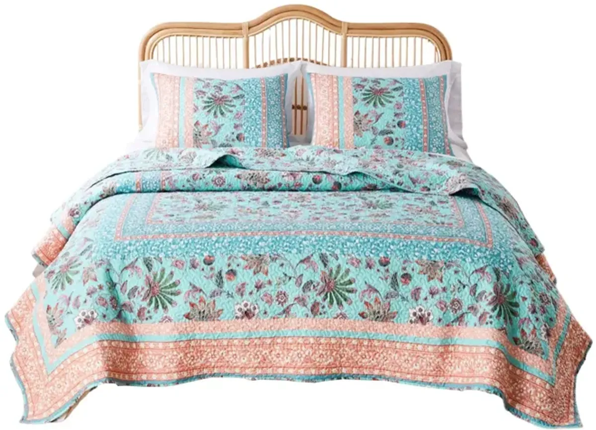 Greenland Home Fashions Barefoot Bungalow Audrey Quilt and Pillow Sham Set