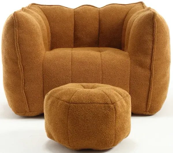 Merax Bean Bag Accent Sofa Chair with Footstool
