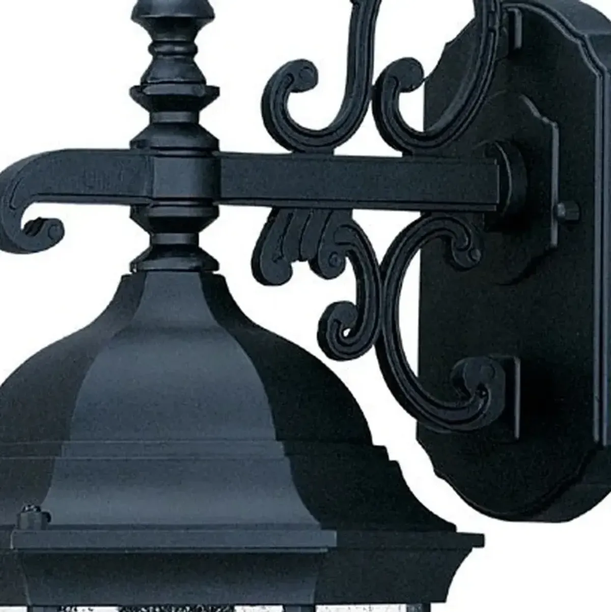 Hivvago Petite Matte Black Domed Hanging Lantern Wall Light