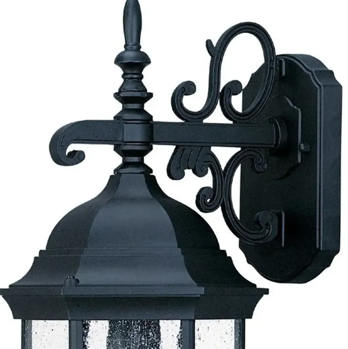 Hivvago Petite Matte Black Domed Hanging Lantern Wall Light