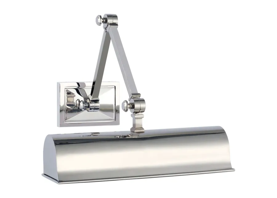 Jane 12" Double Library Light in Polished Nickel