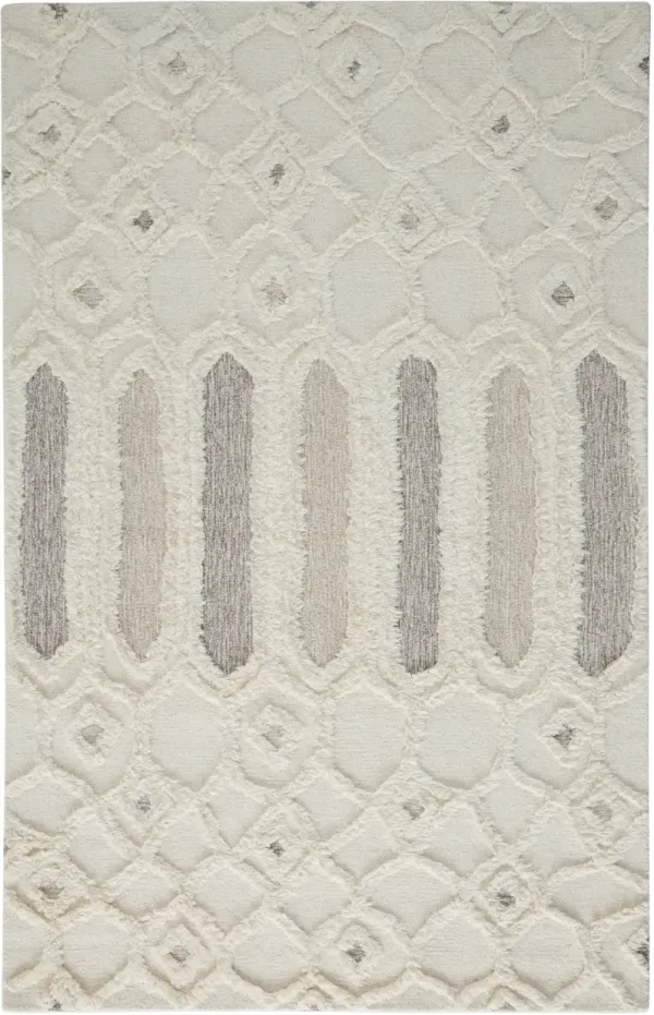 Anica 8013F Ivory/Taupe/Tan 5' x 8' Rug