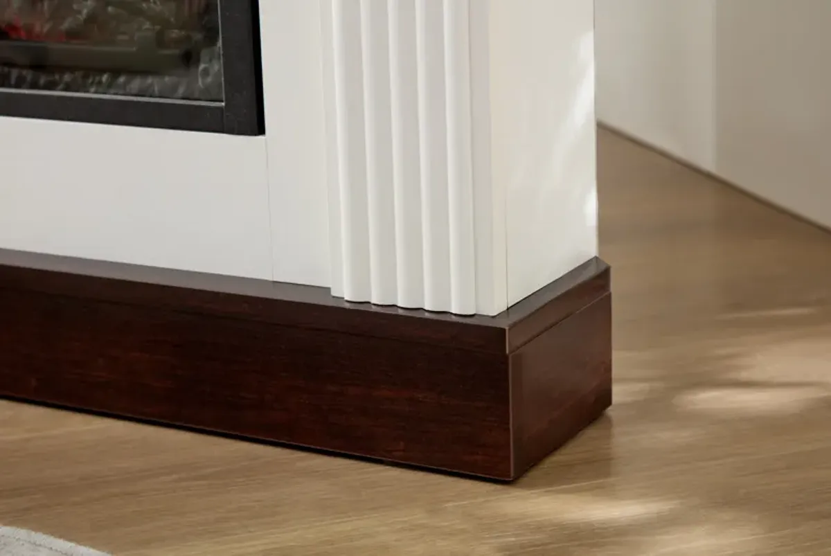 Streamdale Corner Mantel Cabinet for Living Room or Bedroom with 23 inch Fireplace Insert Heater for the Perfect Ambiance