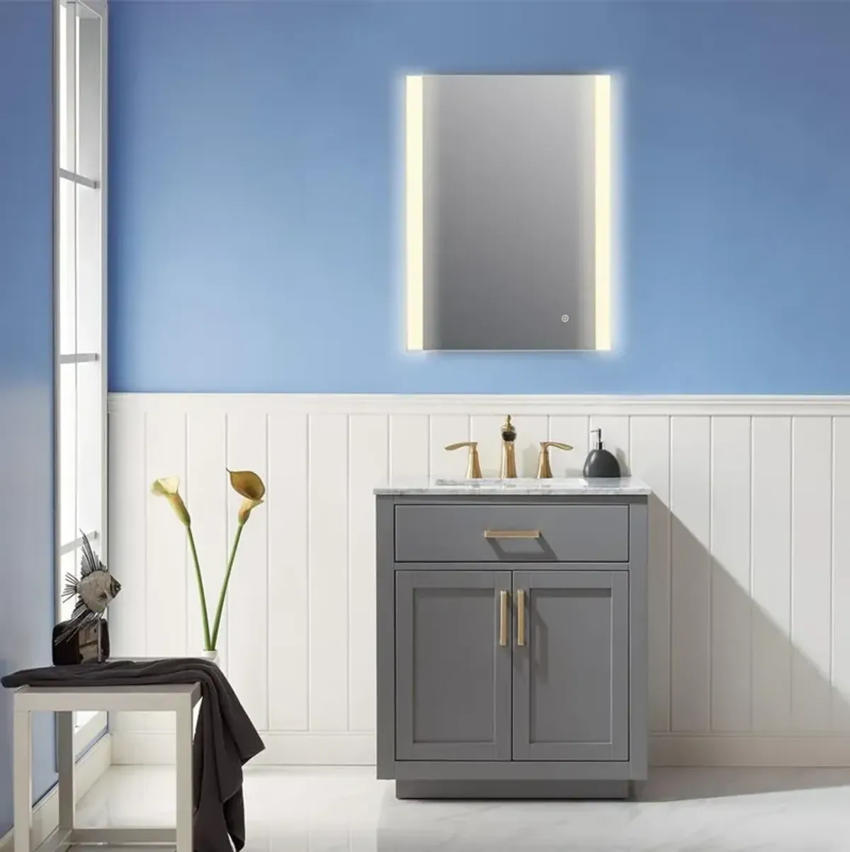 Altair Cosenza 24” Rectangle Frameless Modern LED Bathroom Vanity Mirror