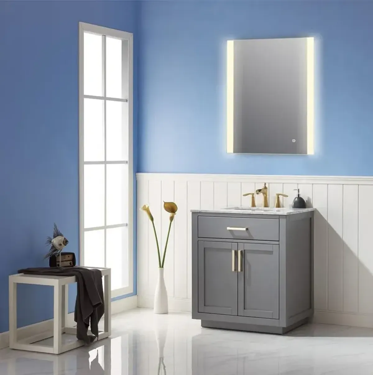 Altair Cosenza 24” Rectangle Frameless Modern LED Bathroom Vanity Mirror