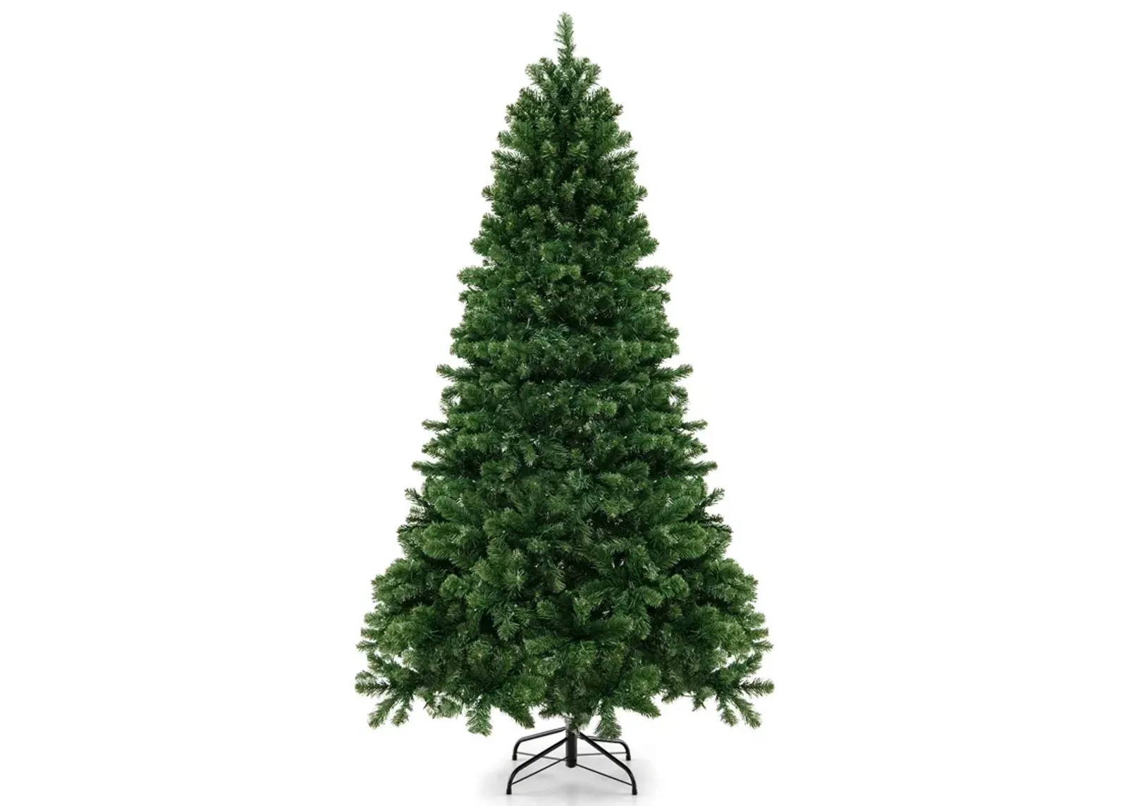 Hinged Christmas Tree with PVC Branch Tips Warm White LED Lights