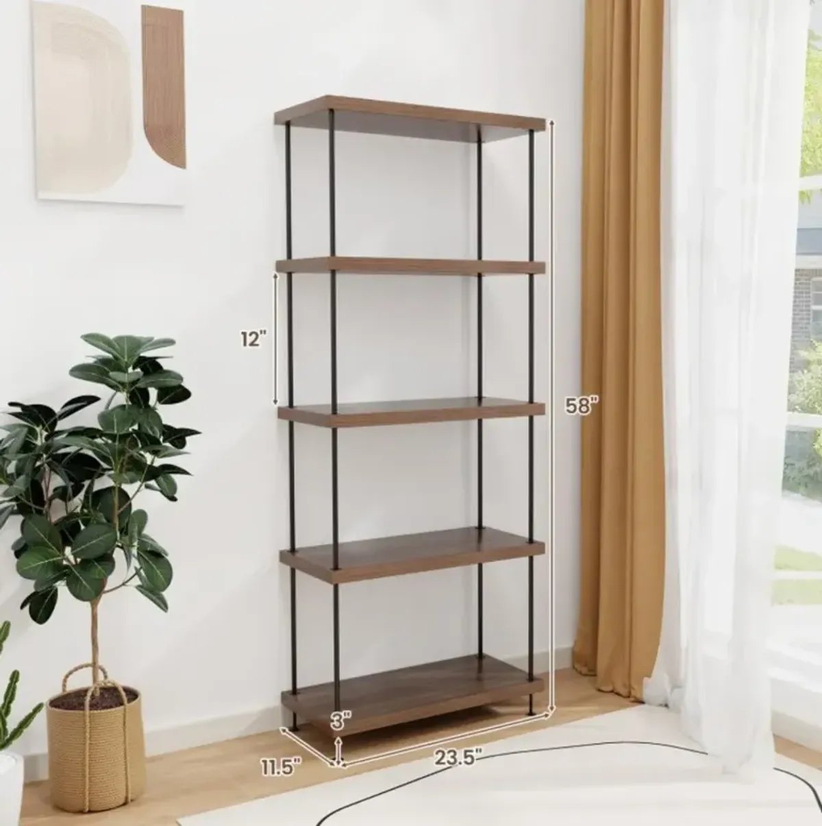 Hivvago 2/3/4/5-Tier Multipurpose Display Rack with Metal Frame