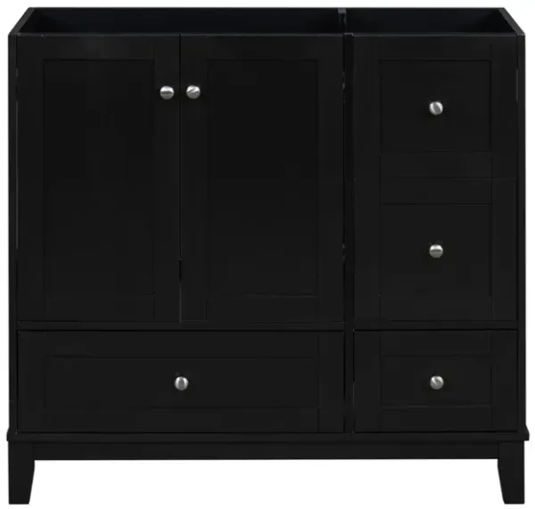 Streamdale [Cabinet Only] 36" Bathroom Vanity-Black (Sink not included)