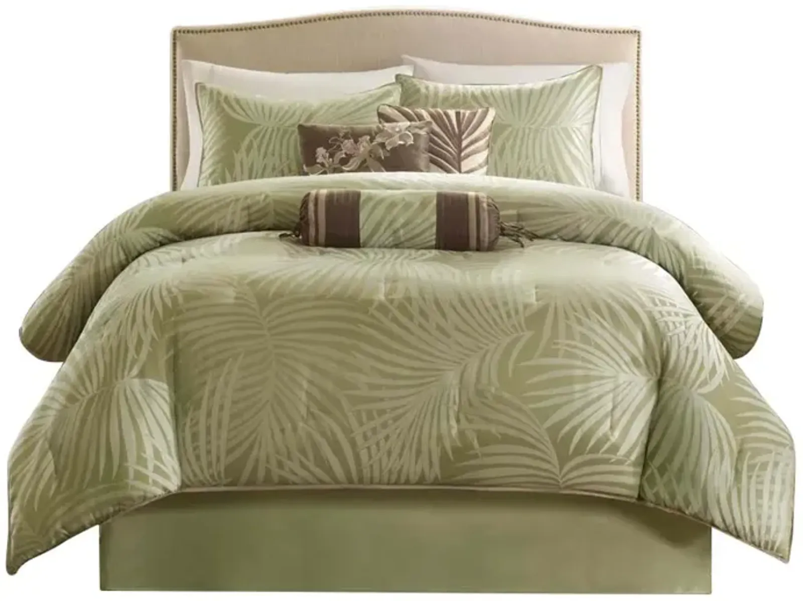 Gracie Mills Hipolito 7-Piece Botanical Comforter Set