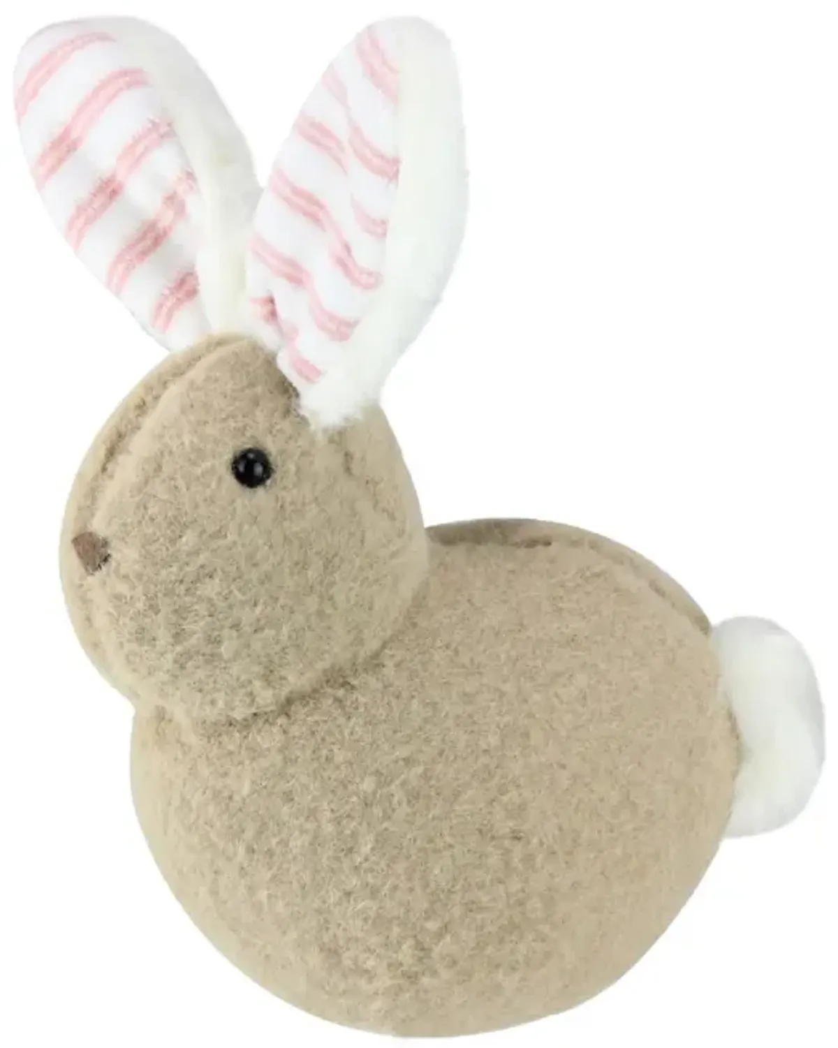 9" Tawny Brown and White Plush Rabbit Easter Tabletop Figurine