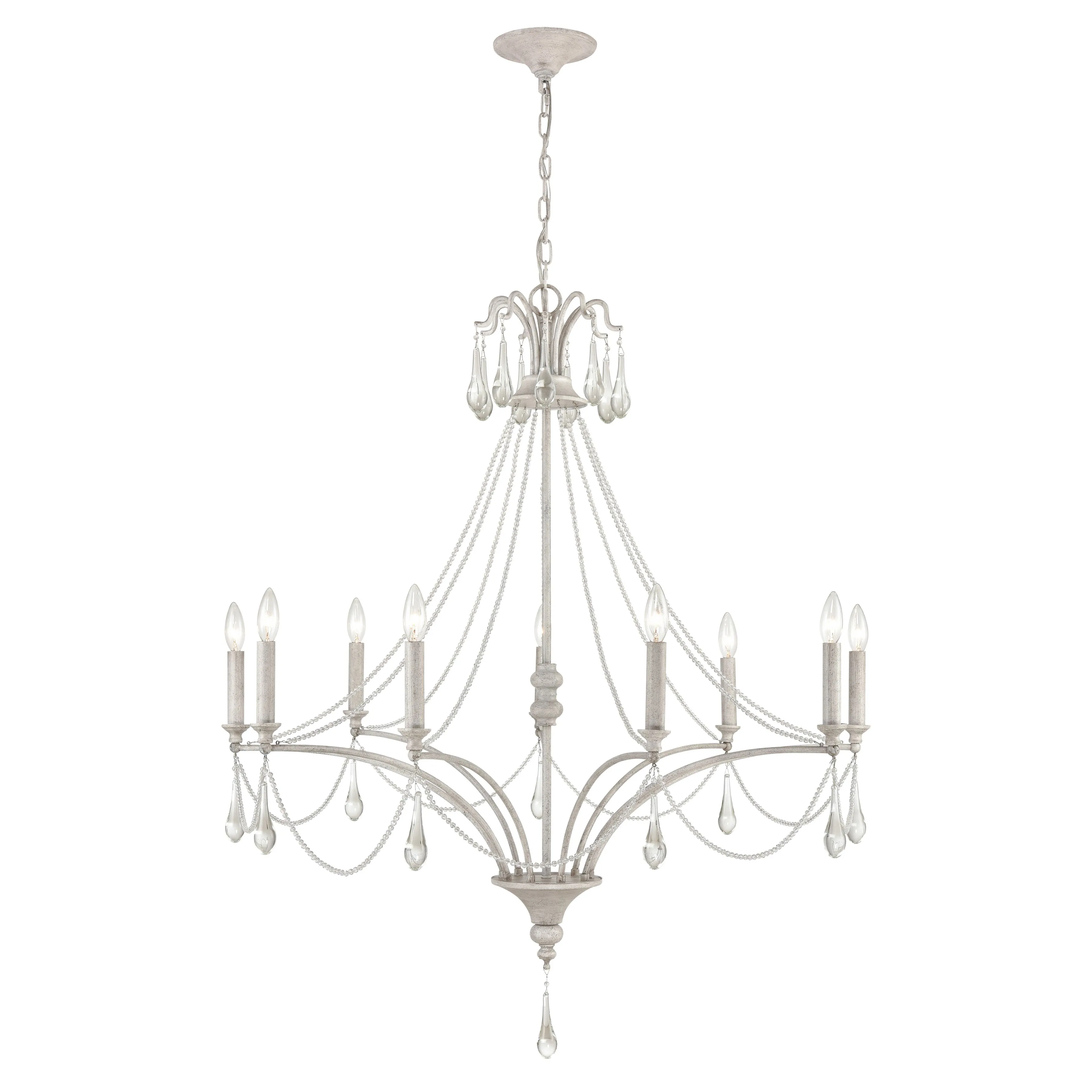 French Parlor 38'' Wide 9-Light Chandelier