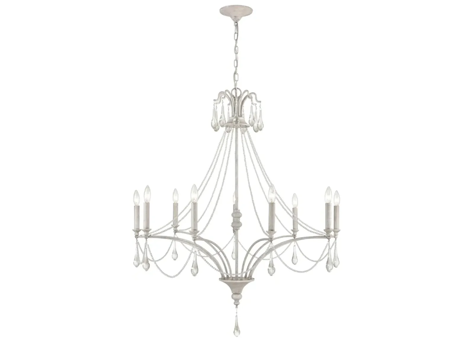 French Parlor 38'' Wide 9-Light Chandelier