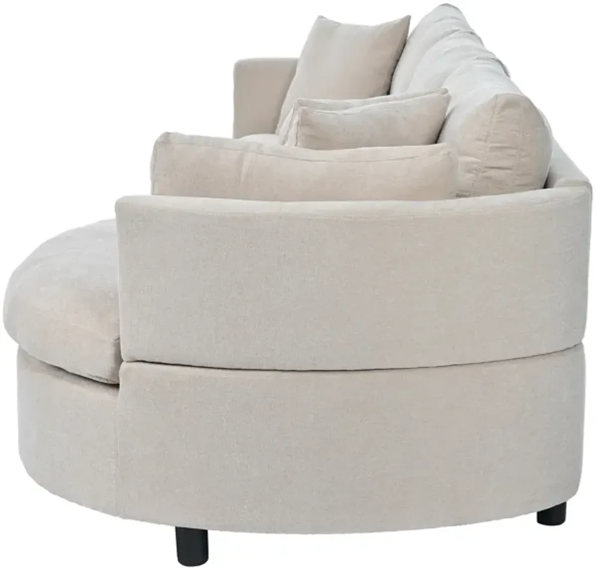 Merax Modern Fabric Sofa with Three Pillows