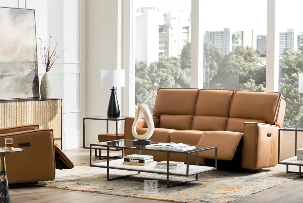 Miles Zero Gravity Power Sofa in Brown