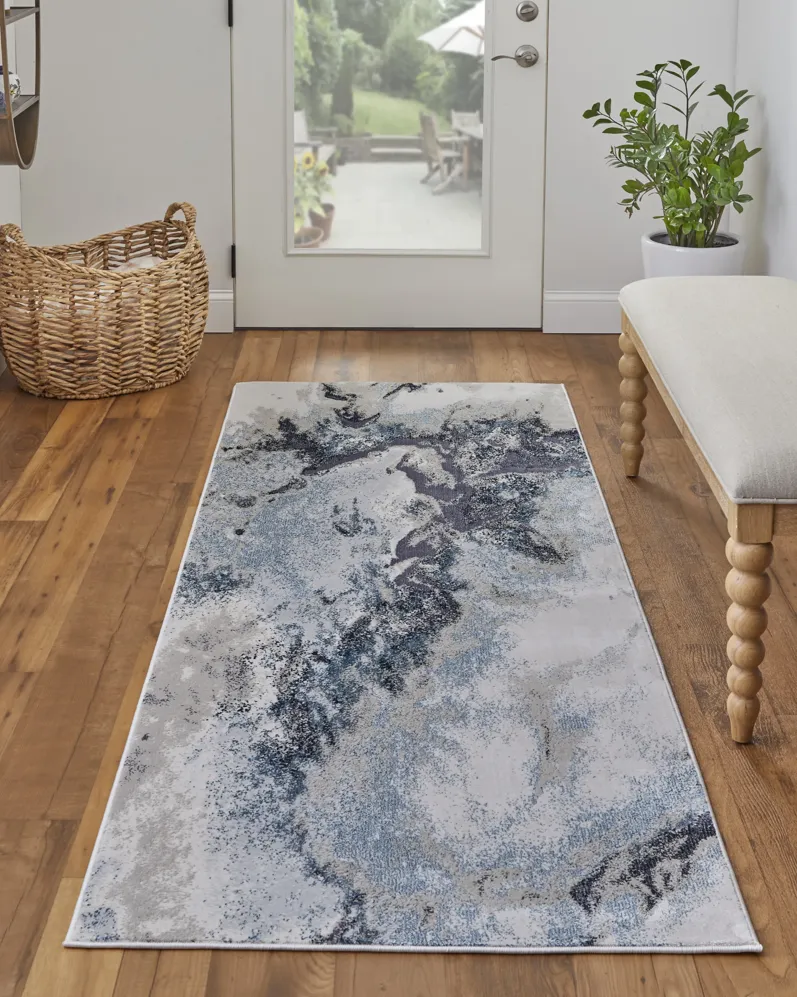 Astra 39L4F Blue/Gray/Ivory 2'10" x 7'10" Rug