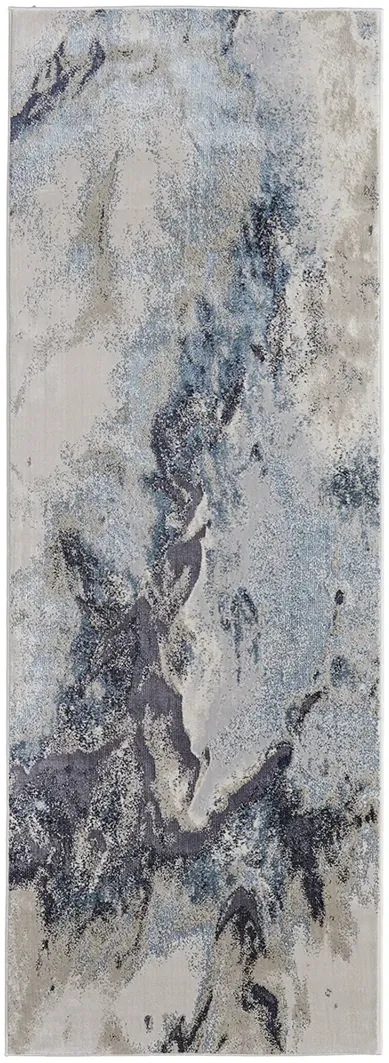 Astra 39L4F Blue/Gray/Ivory 2'10" x 7'10" Rug