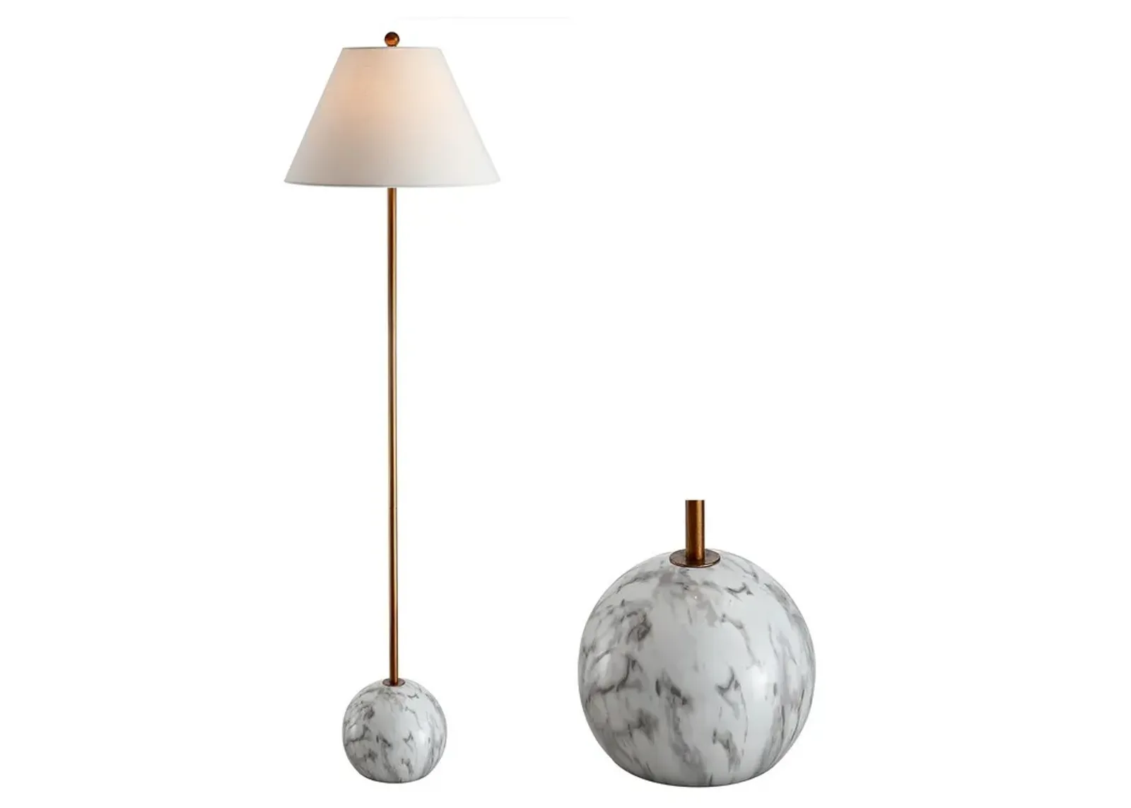 Miami Minimalist Resin/Metal LED Floor Lamp