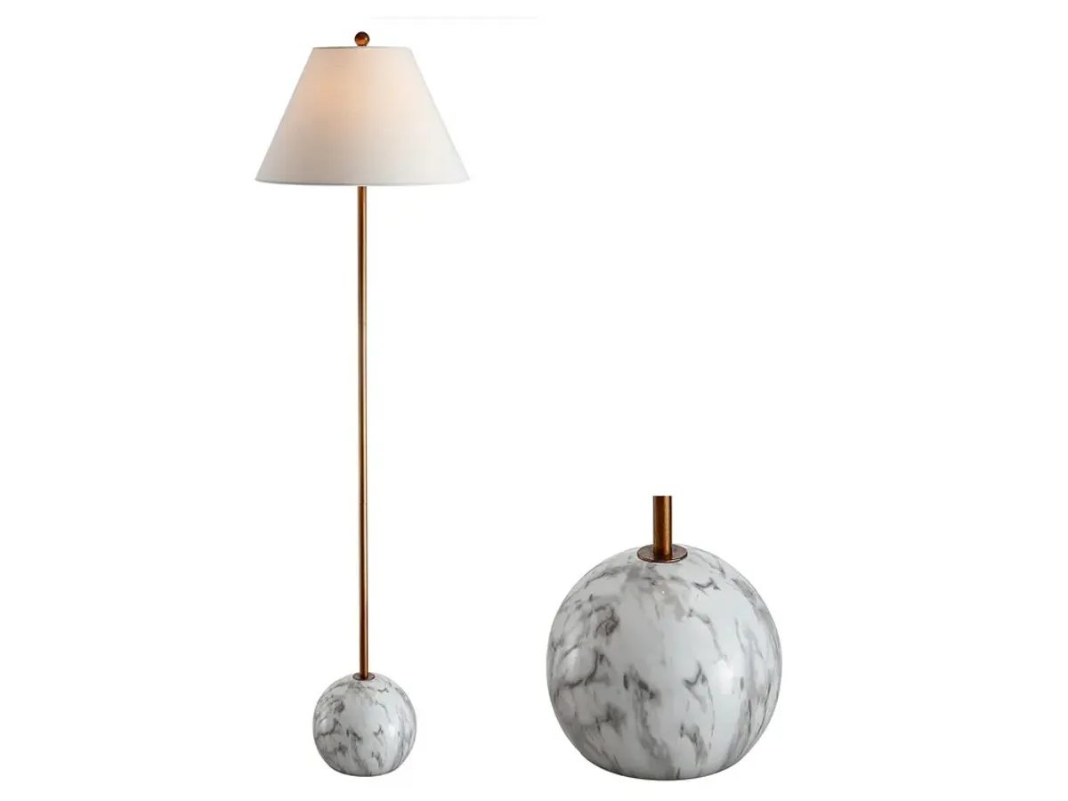 Miami Minimalist Resin/Metal LED Floor Lamp