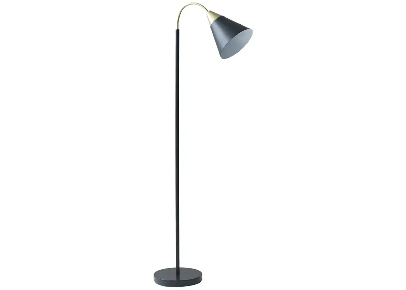 Gracie Mills Danial Mid-Century Arched Metal Floor Lamp