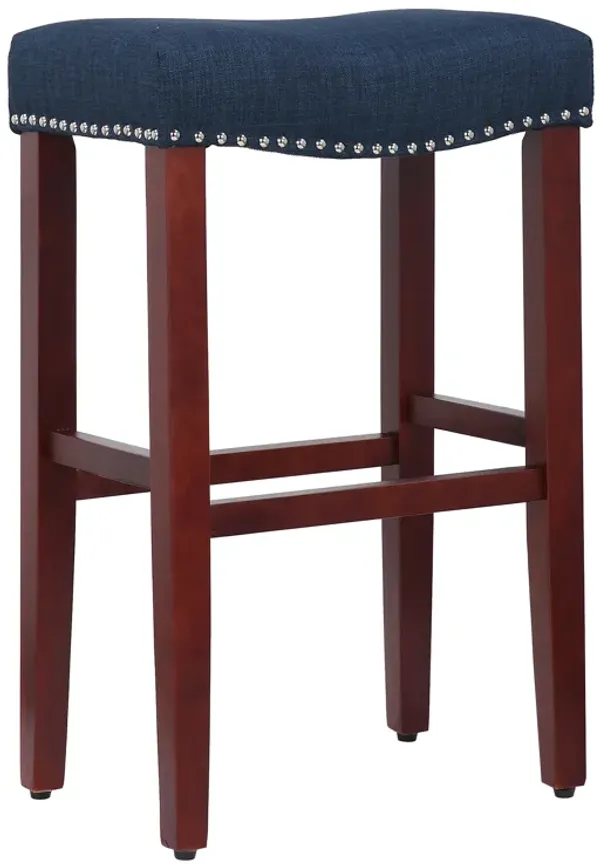 WestinTrends 29" Upholstered Backless Saddle Seat Bar Stool