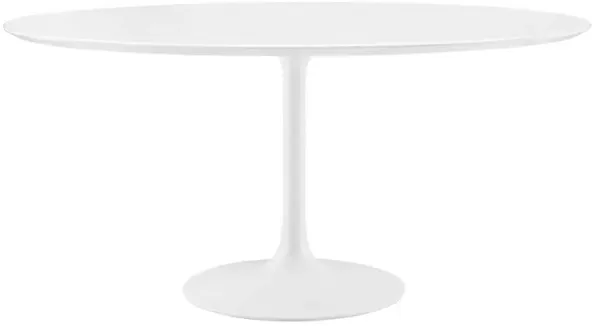 Modway - Lippa 60" Round Wood Top Dining Table White