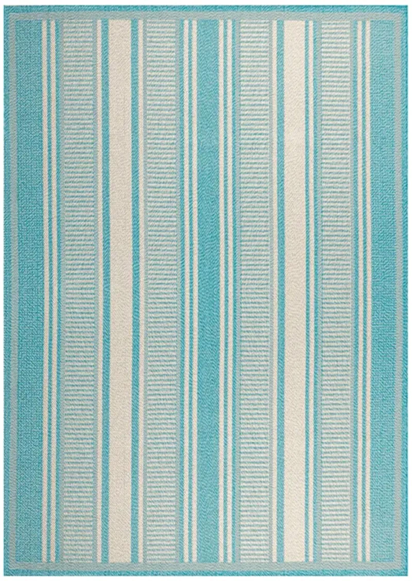 Haynes Modern Double Stripe Indoor/Outdoor Area Rug