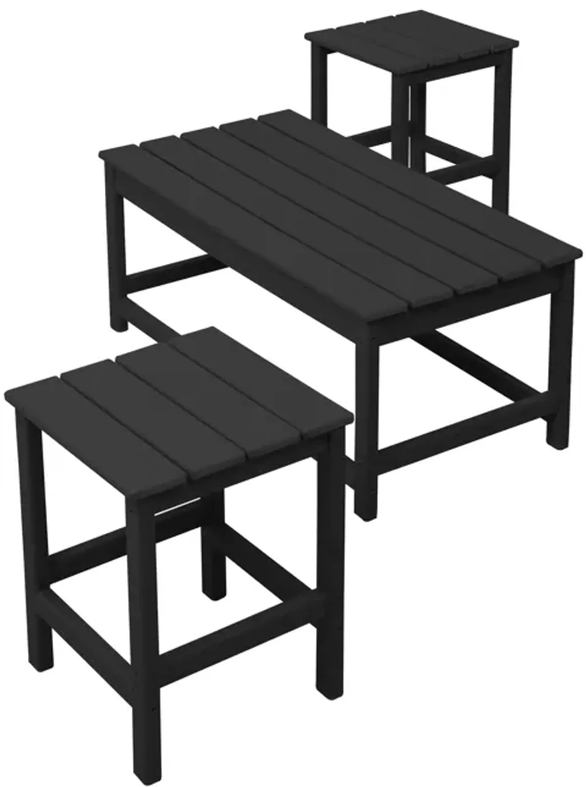 WestinTrends 3-Piece Outdoor Patio Adirondack Coffee and Side Table Set