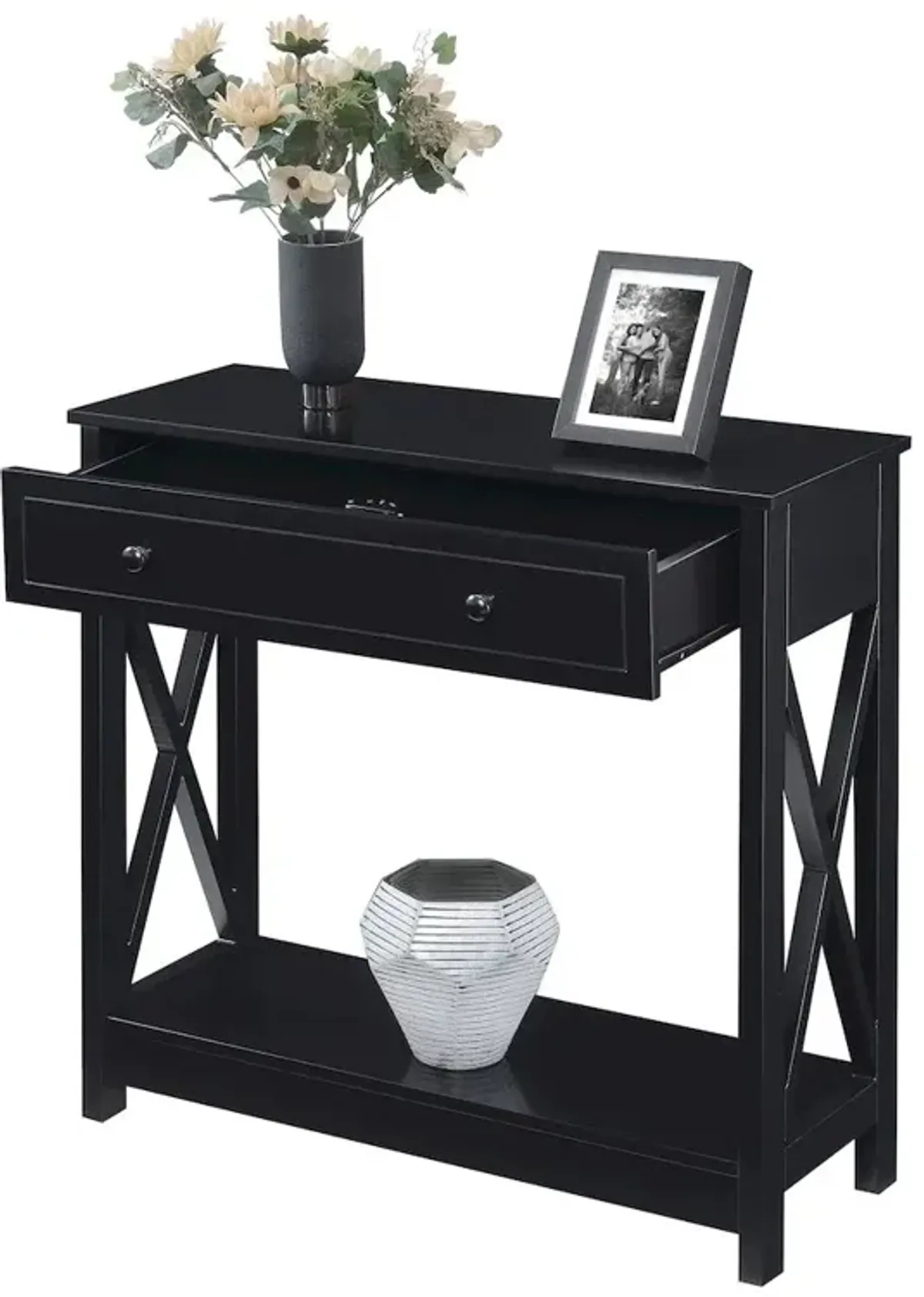 Convenience Concepts Oxford 1 Drawer Entryway Hall Table with Shelf