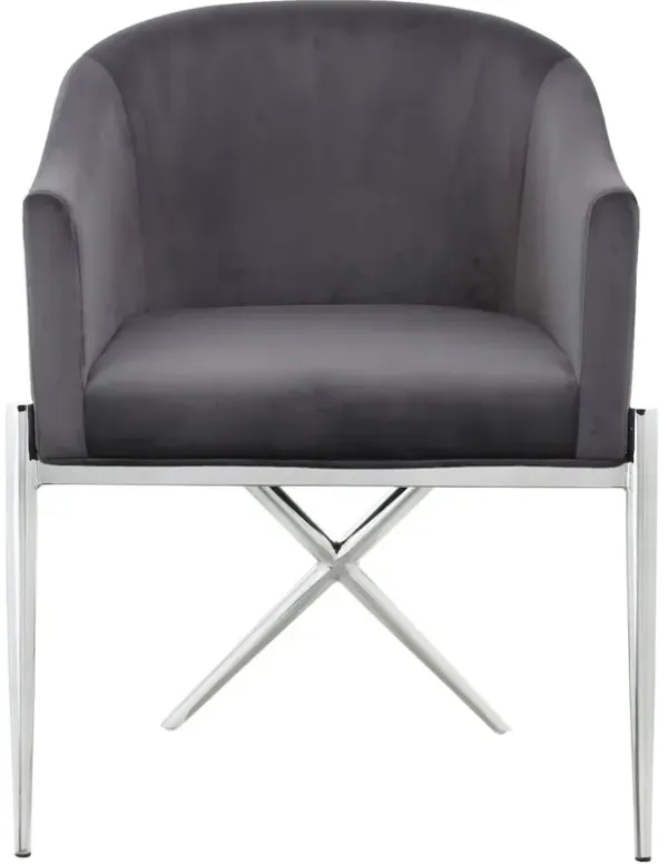 Meridian Furniture Xavier Grey Velvet Dining Chair