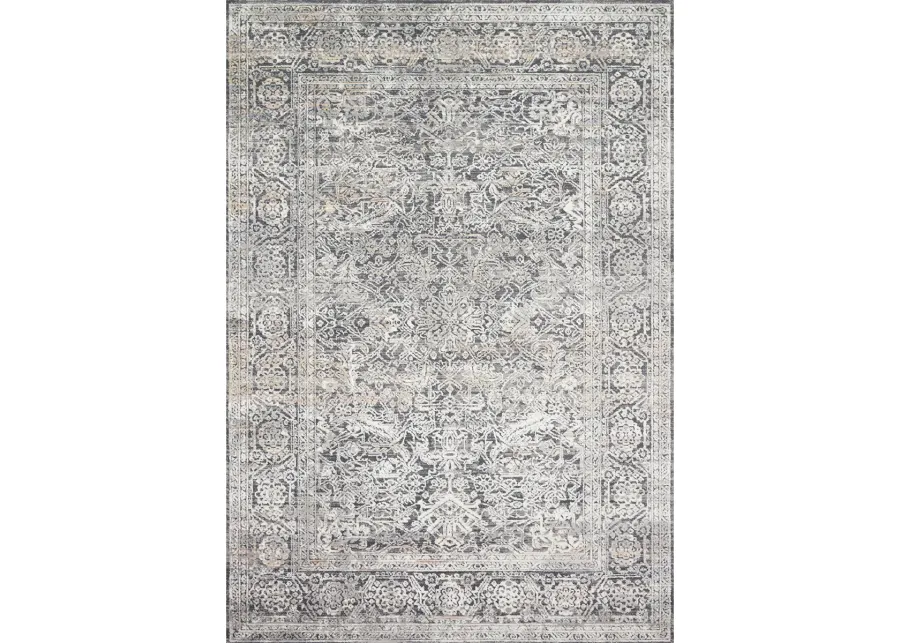 Lucia LUC03 Steel/Ivory 6'8" x 8'8" Rug