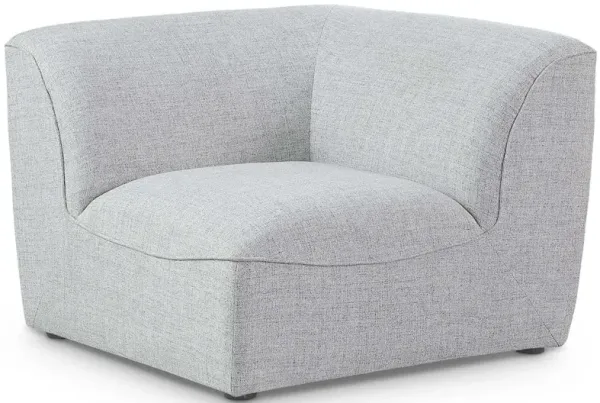 Meridian Furniture Miramar Grey Durable Linen Textured Corner
