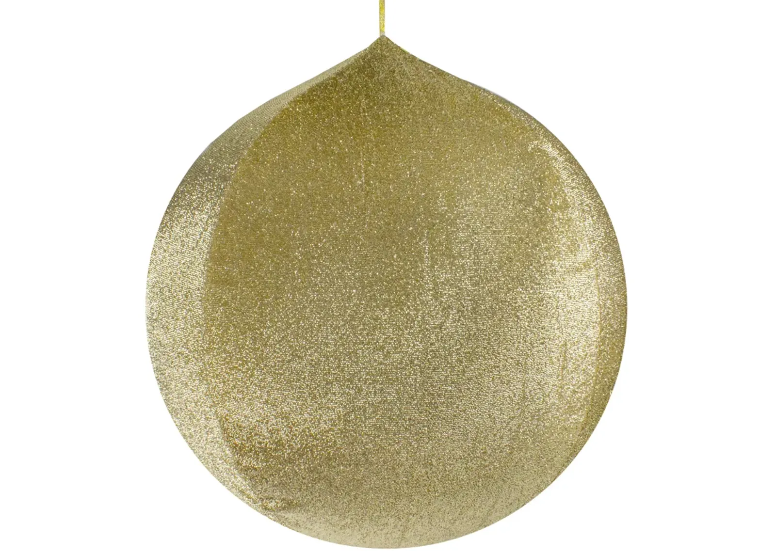 27.5" Gold Tinsel Inflatable Christmas Ball Ornament Outdoor Decoration