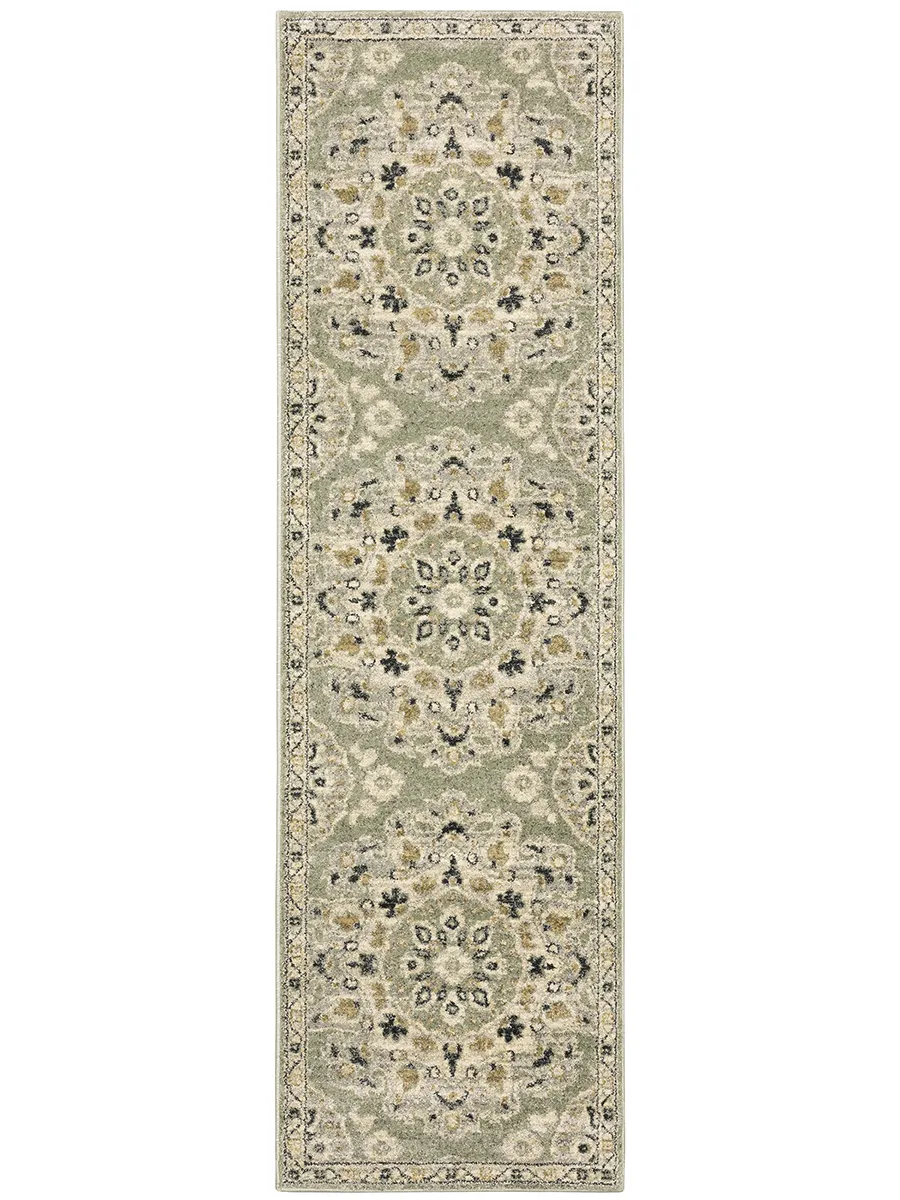 Florence 2'3" x 7'6" Green Rug