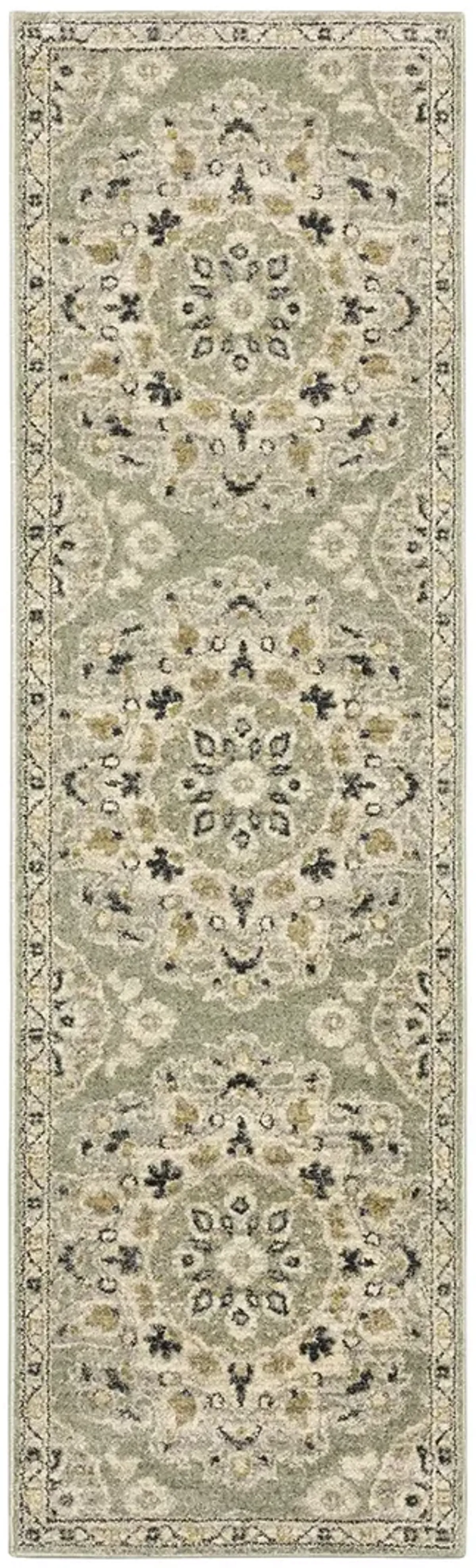 Florence 2'3" x 7'6" Green Rug