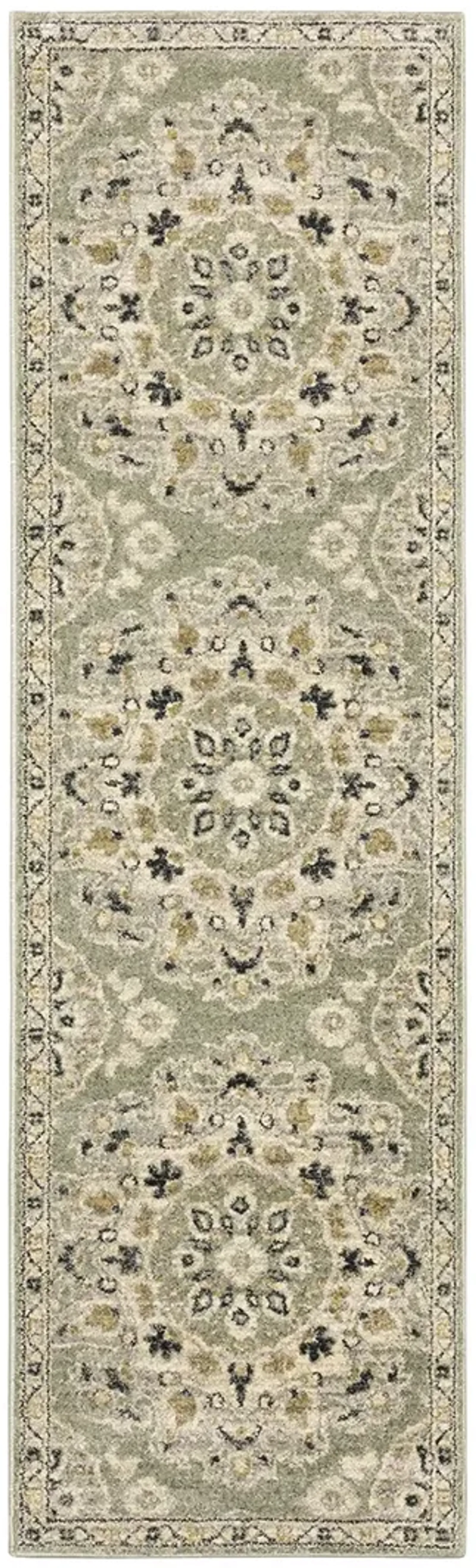 Florence 2'3" x 7'6" Green Rug