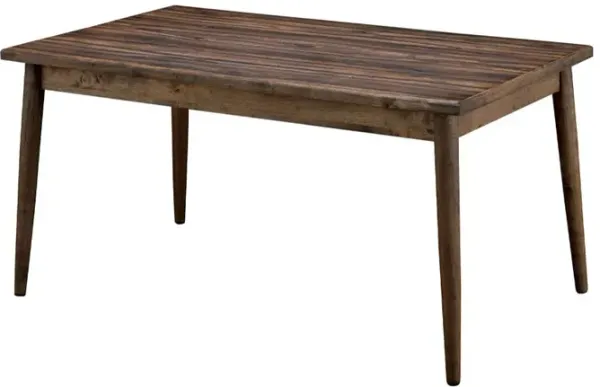 Eindride Mid Cent Modern Dining Table, Brown-Benzara