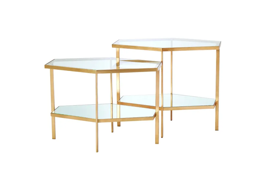 Hexagon Table-Gold Short