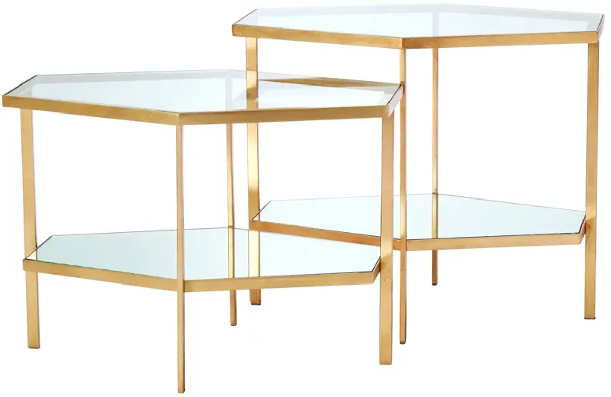 Hexagon Table-Gold Short