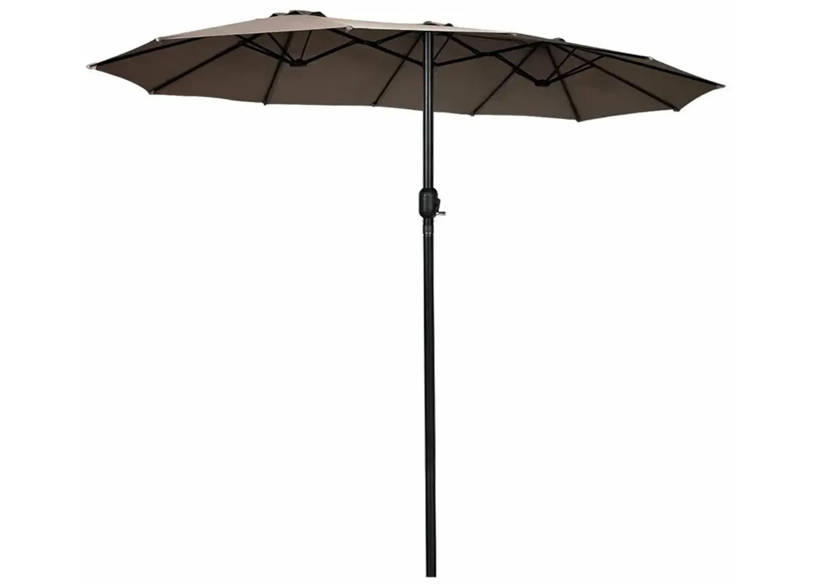 15 Feet Double-Sided Outdoor Patio Umbrella with Crank without Base