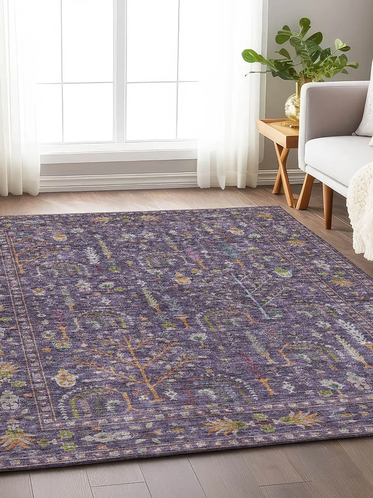 Hatay HY5 Eggplant 20" x 30" Rug