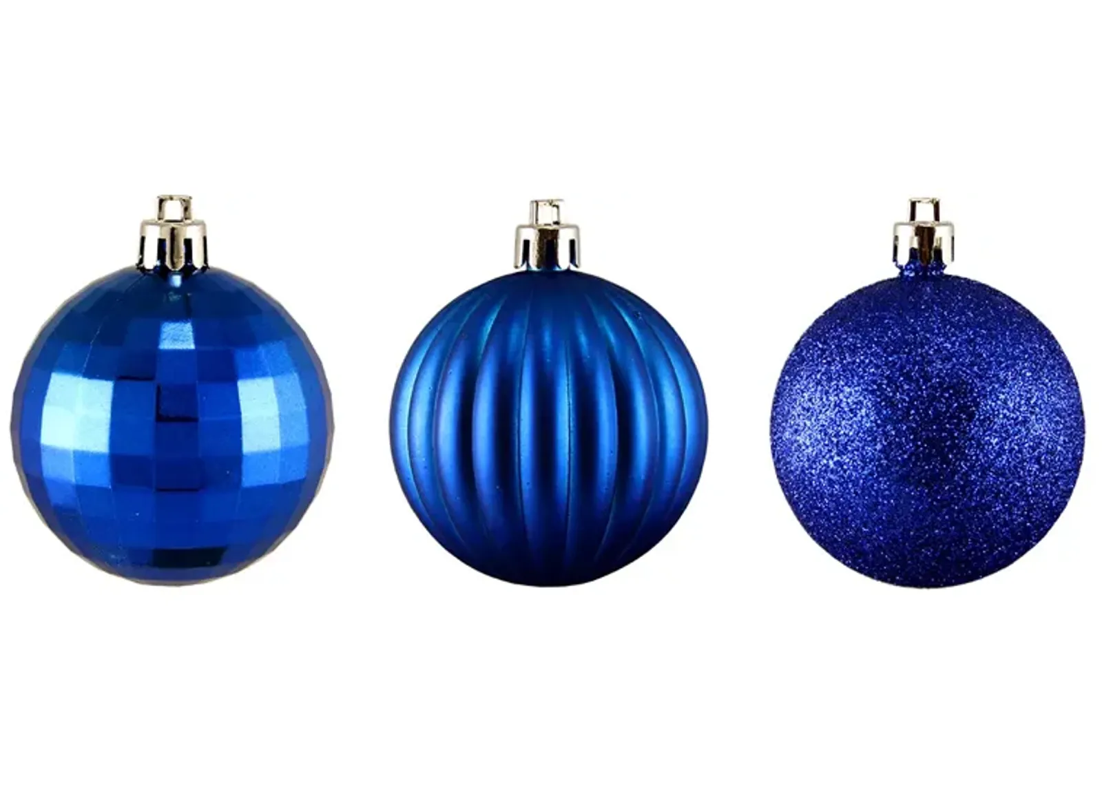 100ct Lavish Blue Shatterproof 3-Finish Christmas Ball Ornaments 2.5" (60mm)