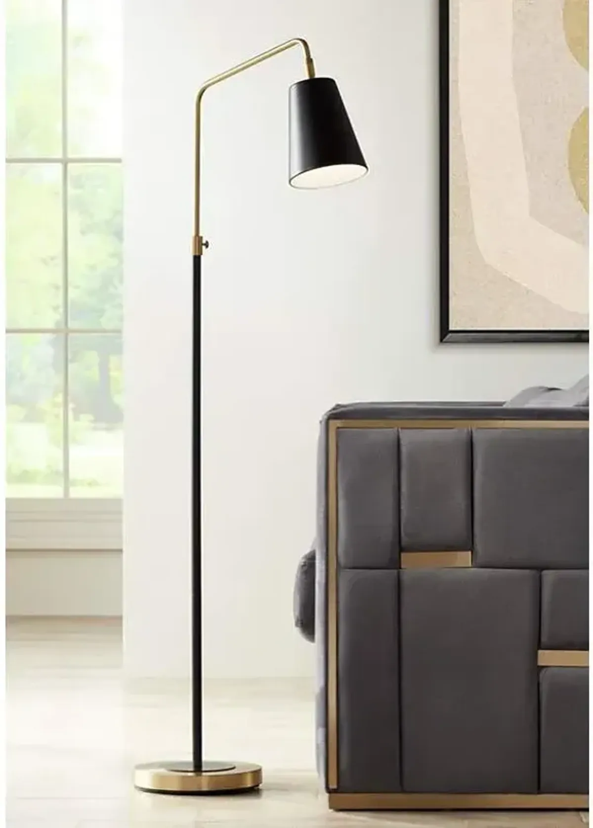 Zella Metal Black & Brass Lamp