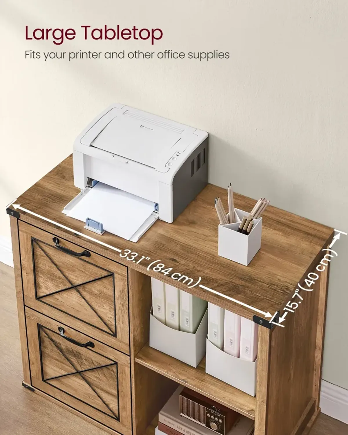 Compact Lateral File Cabinet with Multiple Drawers for Efficient Office Storage