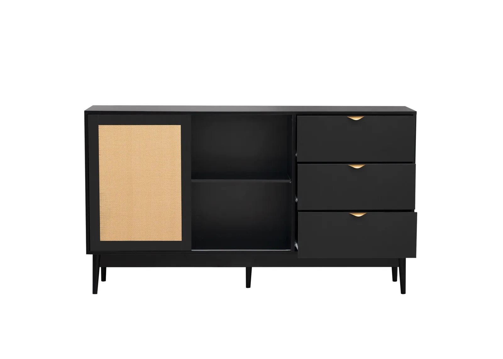 Merax Featured Two-Door Buffet Cabinet with Metal Handles