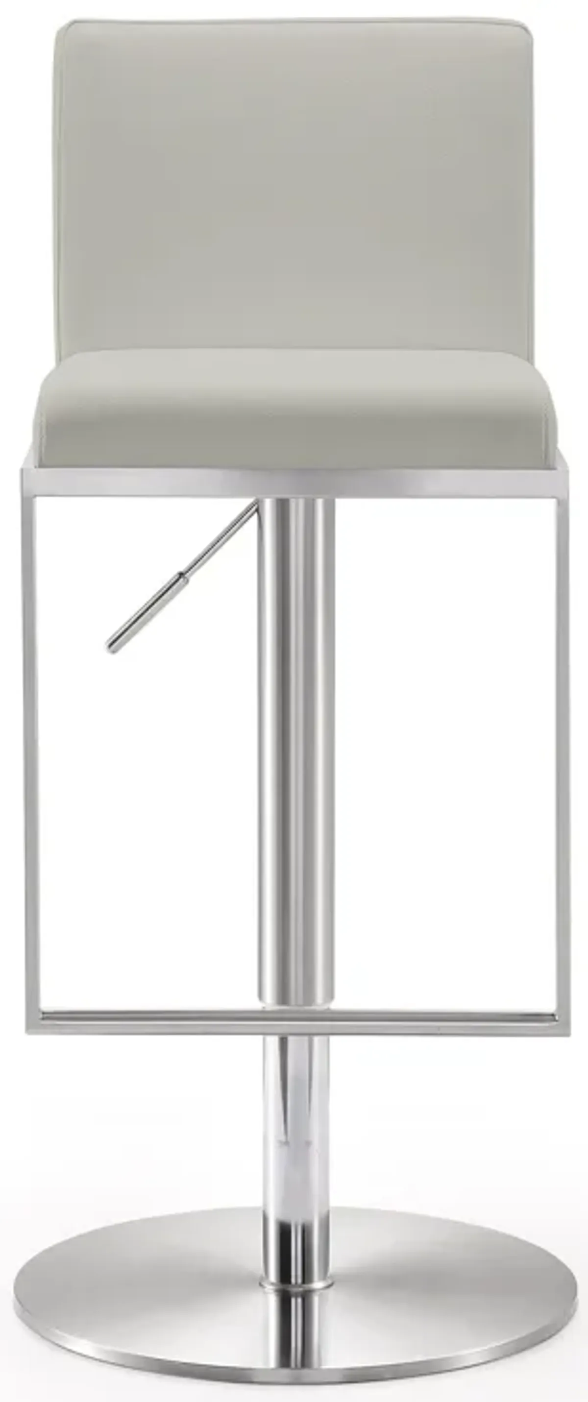 Amalfi White Performance Vegan Leather Adjustable Stool