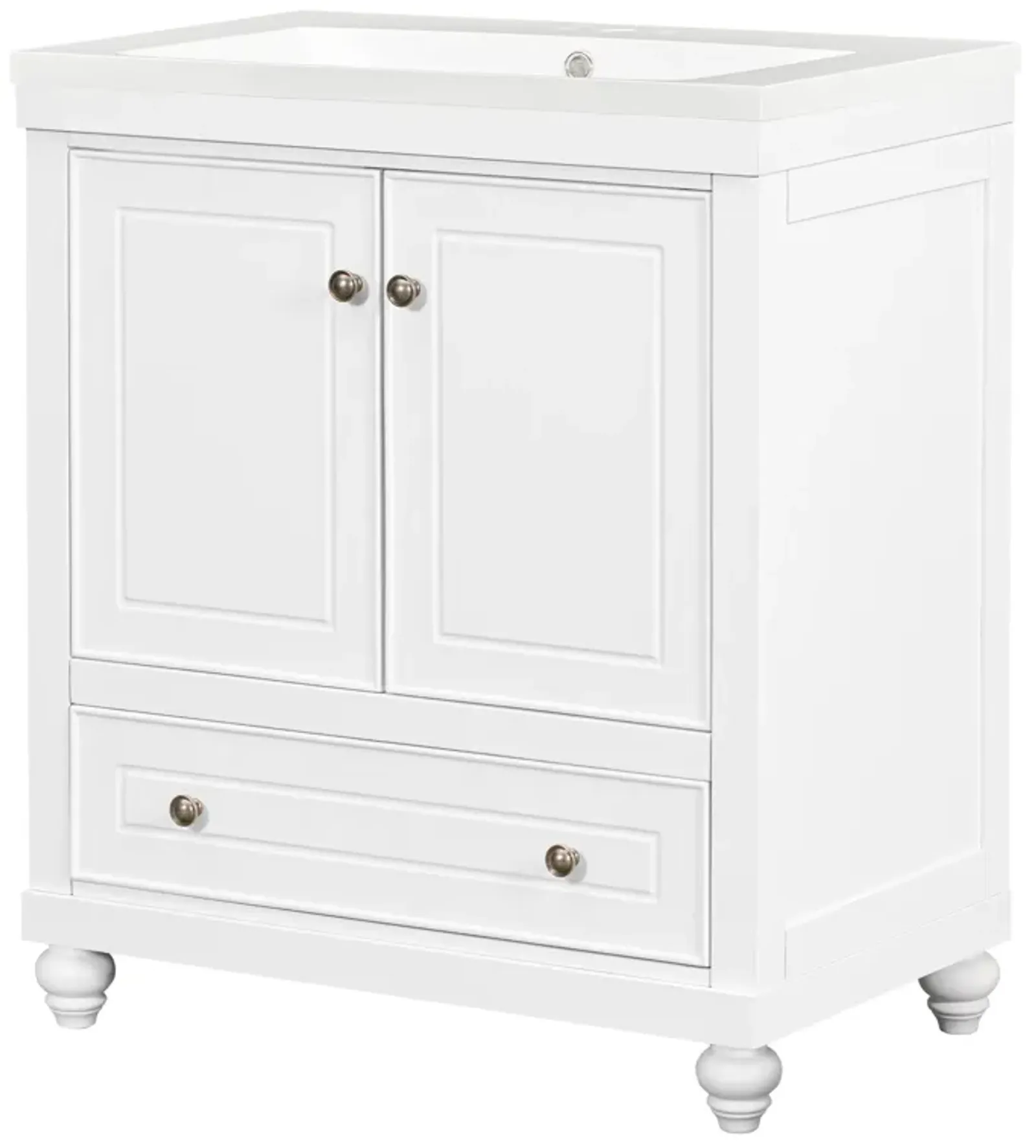 Gewnee 30" Bathroom Vanity with Sink White