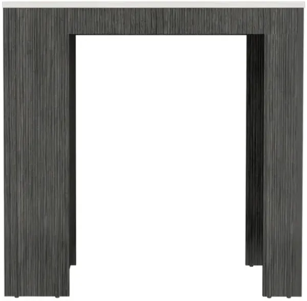 Kitchen Island Doyle, Kitchen, Smoky Oak / Ibiza Marble Color Finish