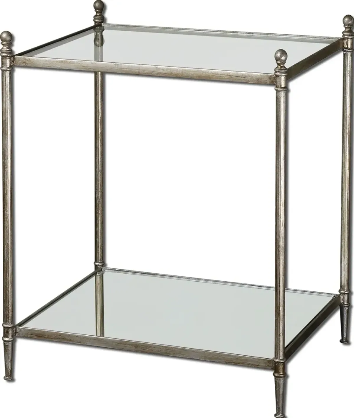 Uttermost Gannon Mirrored Glass End Table