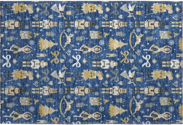 Merry & Bright MY29 Navy 20" x 30" Rug